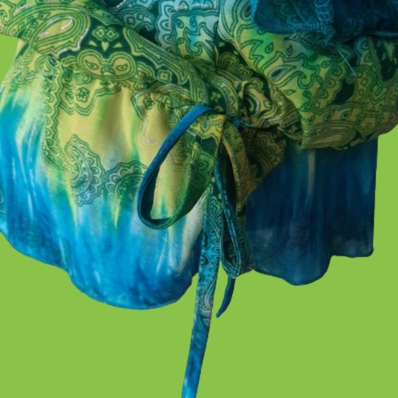 INC 💚  Gorgeous and colorful bohemian blouse for women - Size:  M - Picture 4 of 11